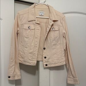 Elle Light Beige Jean Jacket for Women